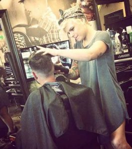 Professional haircut and beard trimming